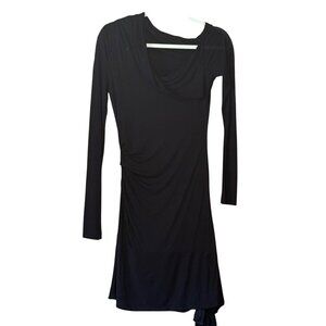 NWT Helmut Lang Little Black Dress With Side Tie Size S Quiet Luxury‎ Minimalist
